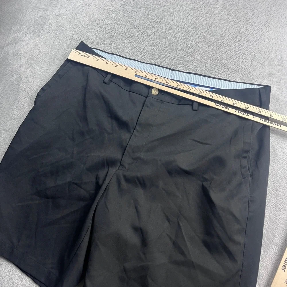 Peter Millar Salem Performance Golf Shorts Mens 38 Black Flat Front ME0EB82